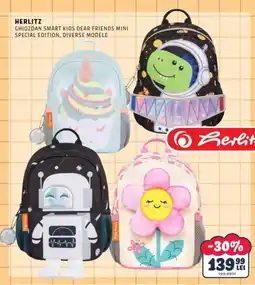 Noriel Herlitz ghiozdan smart kids dear friends mini special edition, diverse modele Ofertă