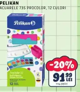 Noriel Pelikan acuarele 735 procolor, 12 culori Ofertă