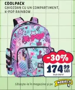 Noriel Coolpack ghiozdan cu un compartiment, k-pop rainbow Ofertă