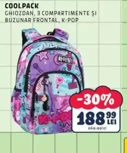 Noriel Coolpack chiozdan, 3 compartimente și buzunar frontal, k-pop Ofertă