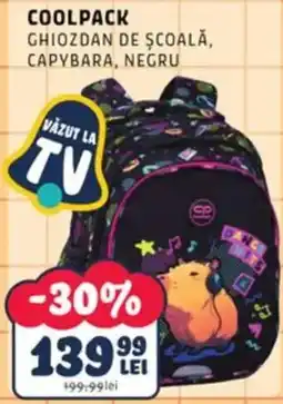 Noriel Coolpack ghiuzdan de școală, capybara, negru Ofertă