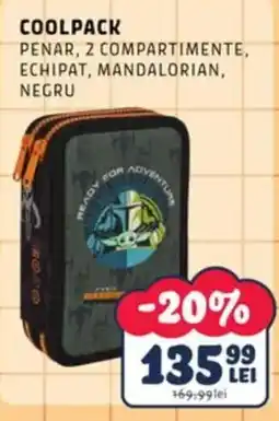 Noriel Coolpack penar 2 compartimente echipat mandalorian negru Ofertă