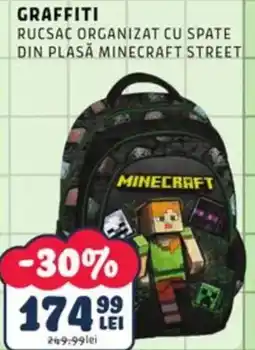 Noriel Graffiti rucsac organizat cu spate din plasă minecraft street Ofertă