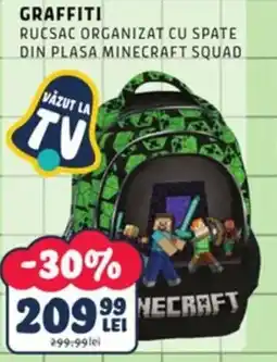Noriel Graffiti rucsac organizat cu spate din plasa minecraft squad Ofertă