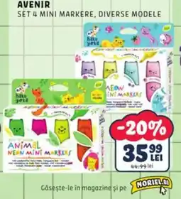 Noriel Avenir set 4 mini markere Ofertă
