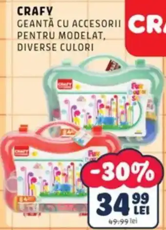 Crafy geantă cu accesorii pentru modelat, diverse culori