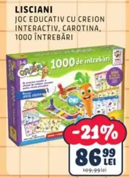 Noriel Lisciani joc educativ cu creion interactiv, carotina, 1000 întrebări Ofertă