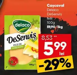 PROFI Cașcaval Delaco DeSenviș felii 100g Ofertă