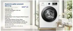 Carrefour Mașină de spălat automată Slim 6 kg Ofertă