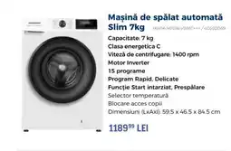 Carrefour Mașină de spălat automată Slim 7kg Ofertă