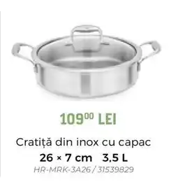 Carrefour Cratită din inox cu capac Ofertă