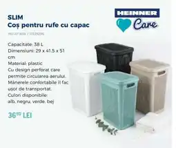 Carrefour SLIM COȘ PENTRU RUFE CU CAPAC Ofertă