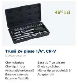 Carrefour TRUSĂ 24 PIESE 1/4” CR-V Ofertă
