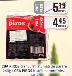 CBA Cba piros fustolt baromfi virsli Ofertă