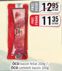 CBA Öcsi bacon feliat 200g / Öcsi szelelt bacon 200g Ofertă