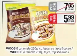 CBA woogie caramele 250g cu lapte cu lapte&cacao / woogie karamella 250g tejes tejes&kakaos Ofertă