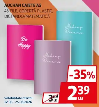 Auchan caiete A5