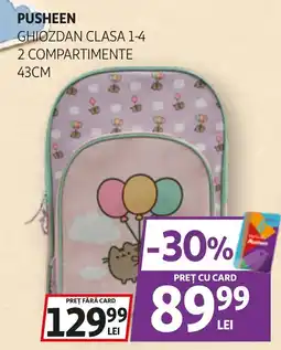 Auchan Pusheen ghiozdan clasa 1-4 Ofertă