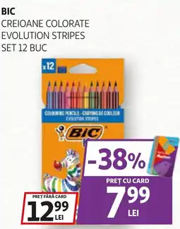 Auchan Bic creioane colorate evolution stripes Ofertă