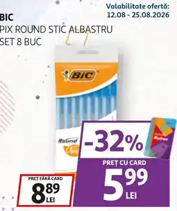 Auchan Bic pix round stic albastru Ofertă