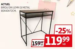 Auchan Actuel birou din lemn și metal Ofertă