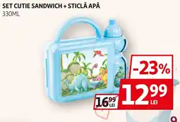 Auchan Set cutie sandwich + sticlă apă Ofertă