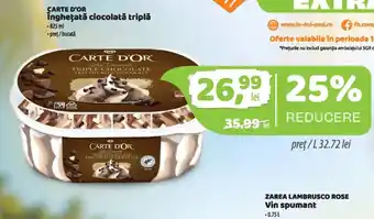 Carte d'or înghețată ciocolată triplă