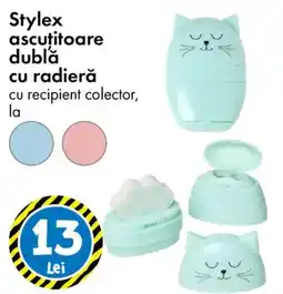 TEDI Stylex ascuțitoare dublă cu radieră cu recipient colector Ofertă