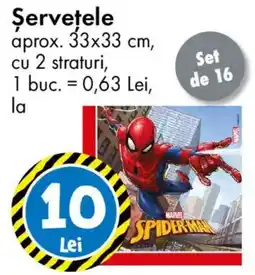 TEDI Spider-Man șervețele Ofertă