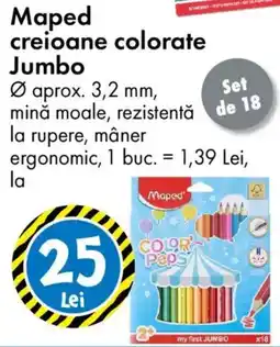 TEDI Maped creioane colorate Jumbo Ofertă