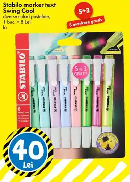 TEDI Stabilo marker text Swing Cool Ofertă