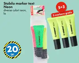 TEDI Stabilo marker text Neon Ofertă