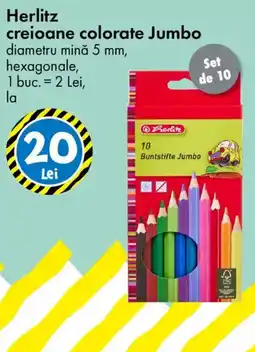 TEDI Herlitz creioane colorate Jumbo Ofertă