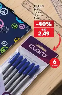 Kaufland Claro pix 0,7 mm albastru Ofertă