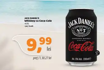 Jack Daniel's whiskey cu coca-cola