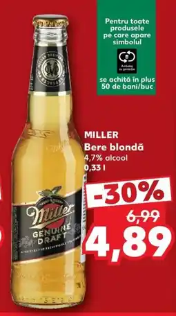 Kaufland Miller bere blondă Ofertă