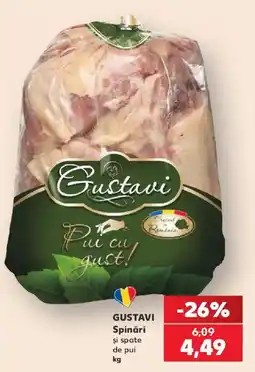 Kaufland Gustavi spinări și spate de pui Ofertă