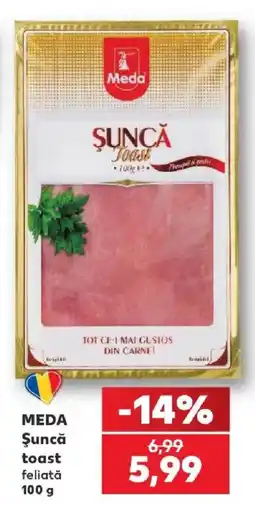 Kaufland Meda șuncă toast Ofertă