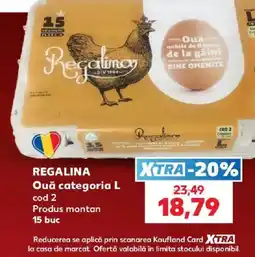 Kaufland Regalina Ouă categoria L Ofertă