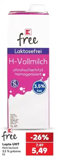 Kaufland free Lapte UHT fără lactoză Ofertă