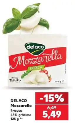 Kaufland Delaco Mozzarella fresca Ofertă