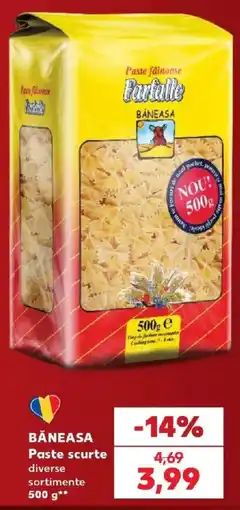 Kaufland Băneasa paste scurte diverse sortimente Ofertă