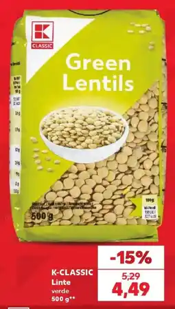 Kaufland K-classic linte verde Ofertă
