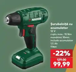Kaufland Parkside șurubelniță cu acumulator Ofertă