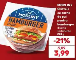 Kaufland Morliny chiftele cu carne de pui pentru hamburger Ofertă