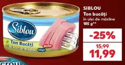 Kaufland Siblou ton bucăți în ulei de măsline Ofertă