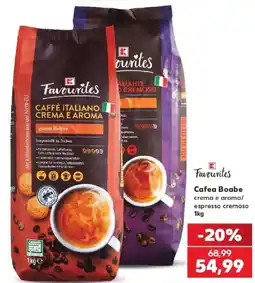 Kaufland Favourites Cafea Boabe crema e aroma/ espresso cremoso Ofertă