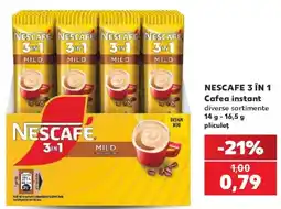 Kaufland Nescafe 3 in 1 cafea instant Ofertă