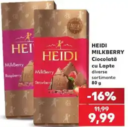 Kaufland Heidi milkberry ciocolată cu lapte Ofertă