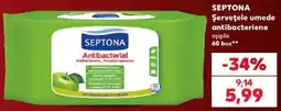 Kaufland Septona șervețele umede antibacteriene apple Ofertă